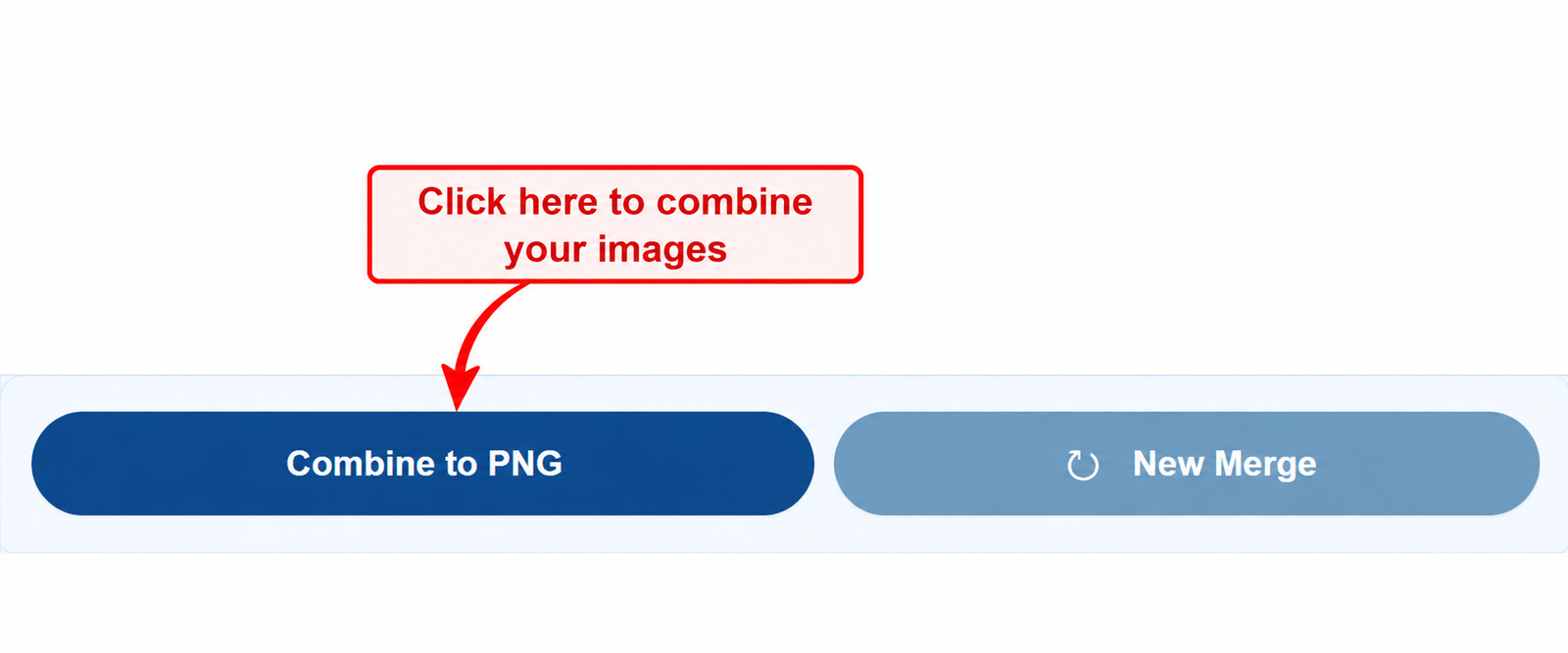 Combine JPG JPEG and PNG images into one PNG file and download the result